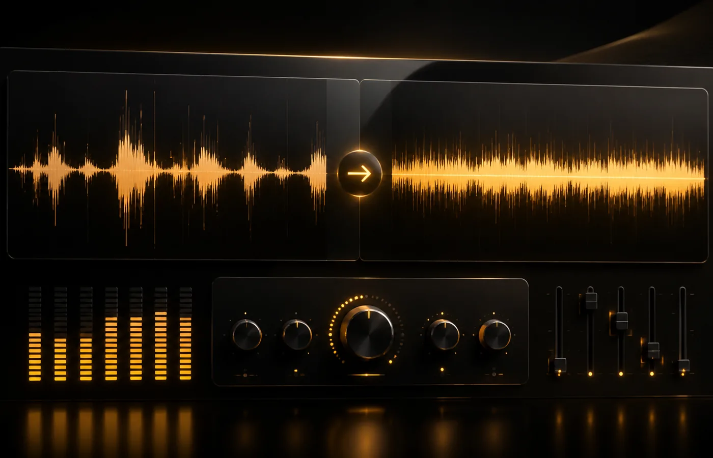 Audio waveform volume being balanced and normalized